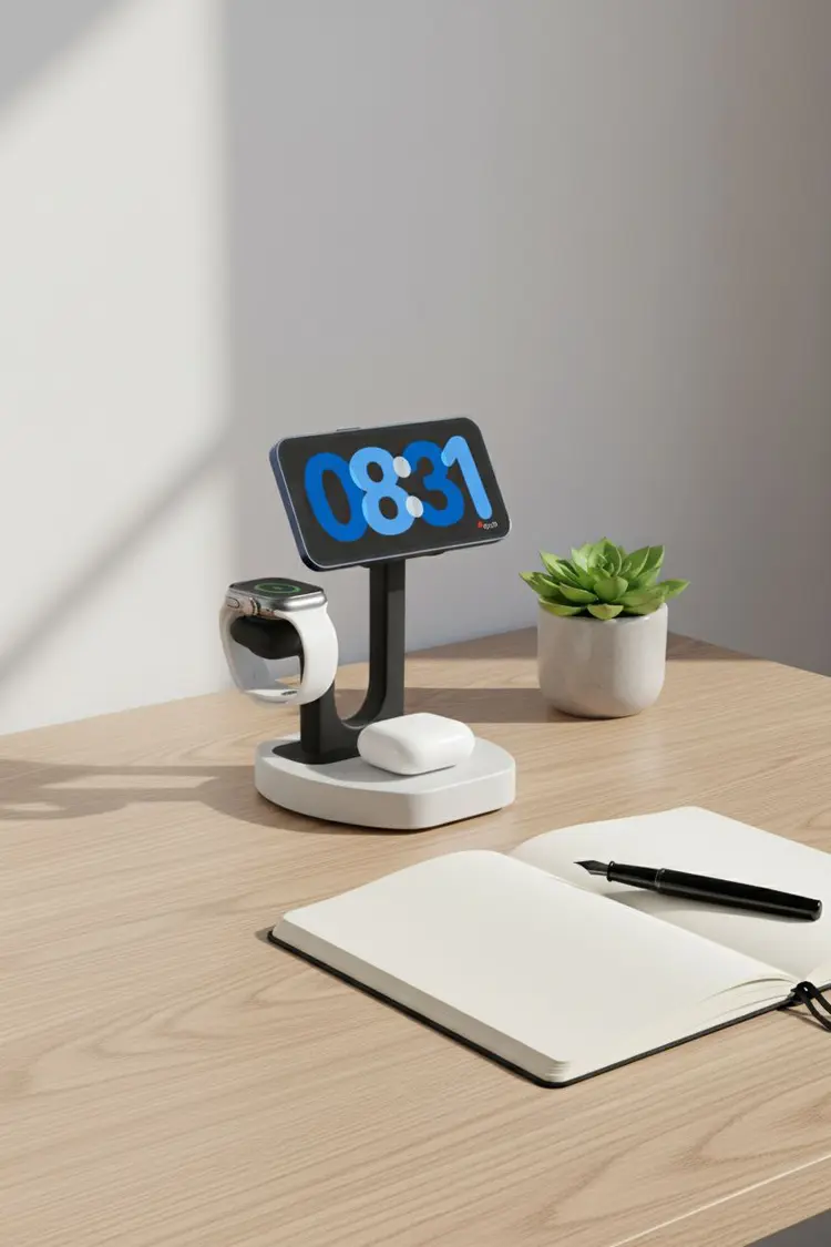 แท่นชาร์จมัลติฟังก์ชัน : ชาร์จมือถือ สมาร์ทวอชท์ และหูฟังบลูทูธได้ในที่เดียว