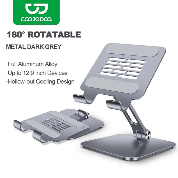 GOOJODOQ: ขาตั้งไอแพด ที่วางไอแพด ที่วางแท็บเล็ตสำหรับ iPad พับได้ 180/360 องศาสำหรับ iPad สำหรับที่วางโทรศัพท์ขาตั้งรองรับแบบพกพา, A2