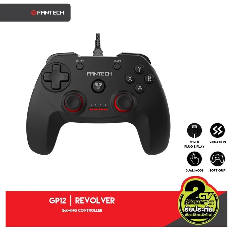 FANTECH GP12 Gaming Controller จอยเกมมิ่งมีสาย ตัวจบสาย PC ที่อยากได้ฟีลคอนโซลแบบเสียบแล้วเล่นได้ทันที