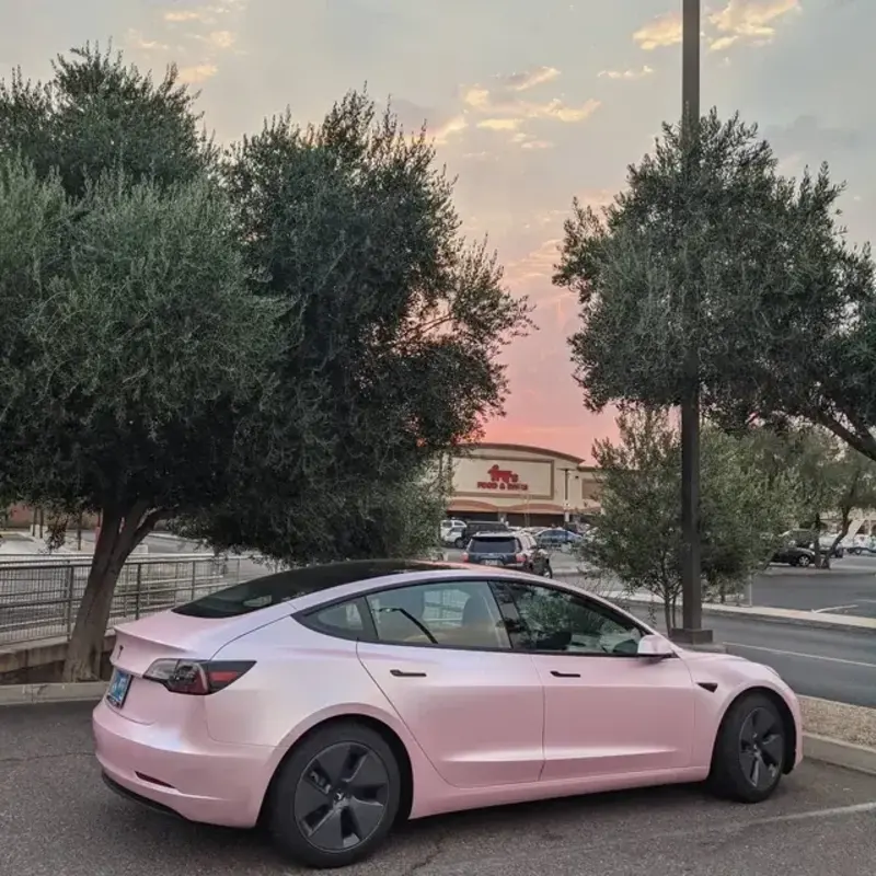 เทสลาสีชมพูเสร็จสมบูรณ์แล้ว! : r/TeslaModel3