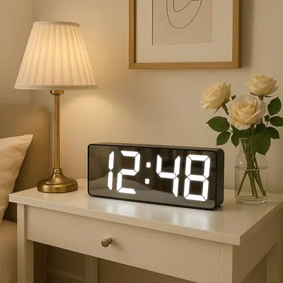 นาฬิกาตั้งโต๊ะดิจิตอล: เพื่อนคู่โต๊ะทำงานและห้องนอน