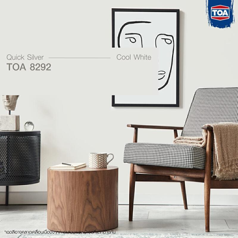 Product image TOA สีน้ำทาบ้าน ภายใน และภายนอก ชนิดด้าน ทีโอเอ โฟร์ซีซั่นส์ ขนาด 1/4 หรือประมาณ 1 ลิตร 4 Seasons 8292 Quick Silver