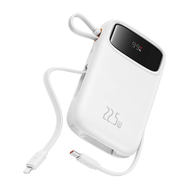 Baseus Qpow2 Dual-Cable Digital Display Fast Charge Power Bank 10000mAh  22.5W | Jaymart