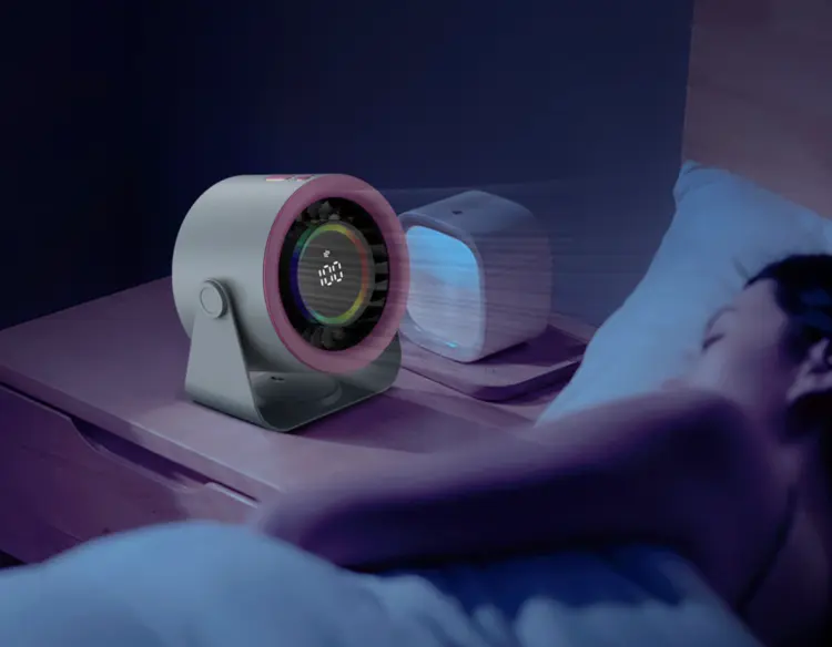 พนักงานออฟฟิตต้องมี：GOOJODOQ พัดลมเงียบความเร็วสูง 2-in-1 ติดผนังและตั้งโต๊ะ 