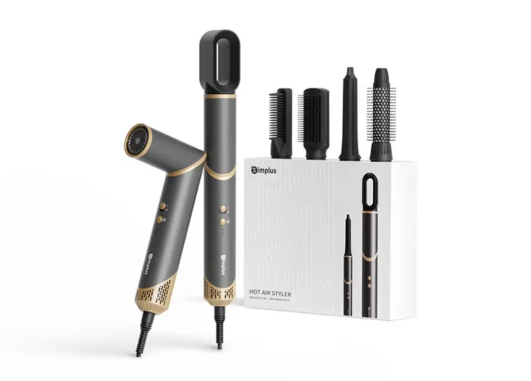 Simplus Pink หวีไดร์ 5-in-1 มัลติฟังก์ชัน เป่าผมความเร็วลมสูง ไอออนลบ Combs, Brushes & Stylers ที่ออกแบบมาเพื่อให้จัดทรงได้ง่ายขึ้นในทุกวัน