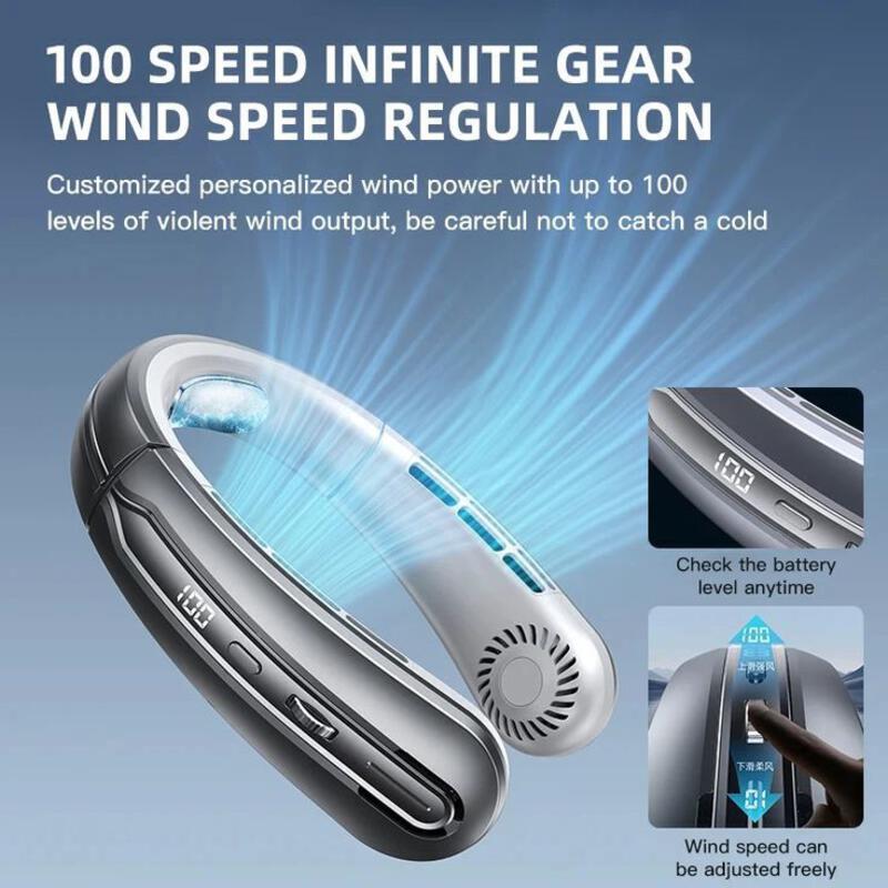 This may contain: an advertisement for the infinitite gear wind speed regulation device, with instructions on how to use it