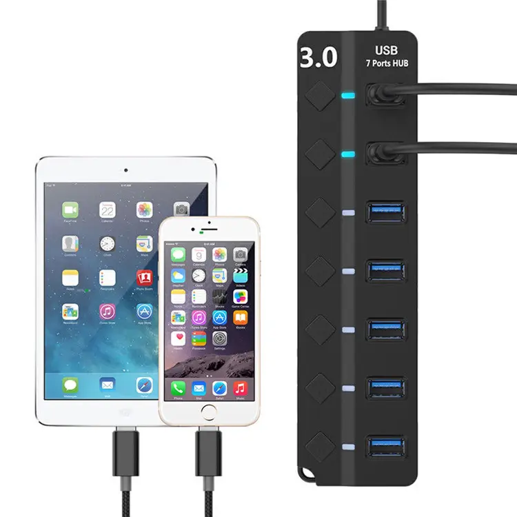 ⚡️ แนะนำ GOOJODOQ อะแดปเตอร์ฮับ USB 3.0 7 พอร์ต แบบพกพา