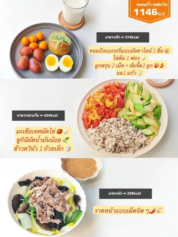 🌟 มื้ออาหารควบคุมแคลอรี่แบบ 1,200 kcal/วัน โดยนักโภชนาการ 👩⚕️ | สไตล์ชีวิตสายลดไขมันแบบไม่เครียด!
