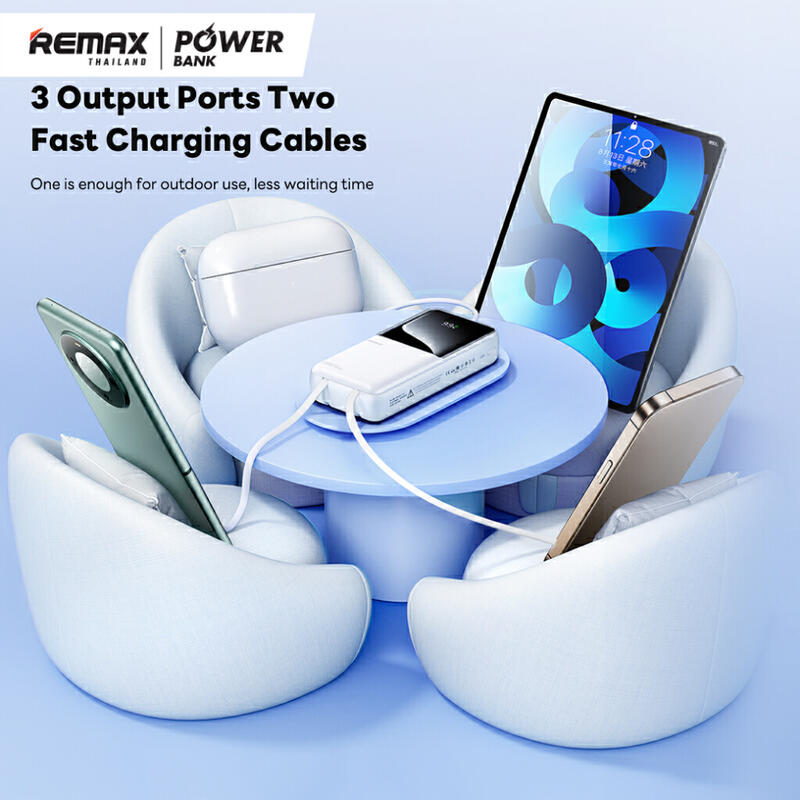 Product image [ CCC ] Remax Power Bank รุ่น RPP-680 แบตสำรอง ความจุ 20000mAh สายชาร์จในตัว ชาร์จไว มีประกันศูนย์ไทย มาตรฐาน มอก. 3