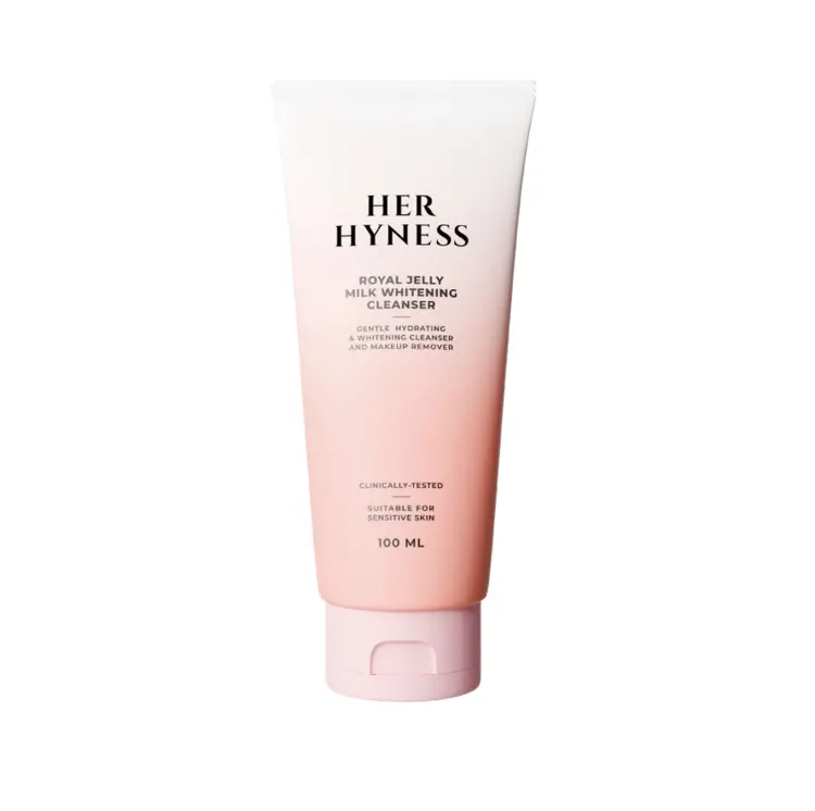 HER HYNESS ROYAL JELLY MILK WHITENING CLEANSER 100 ML เฮอ ไฮเนส คลีนเซอร์ ทำความสะอาดผิวหน้า ล้างเครื่องสำอาง 100 มล.