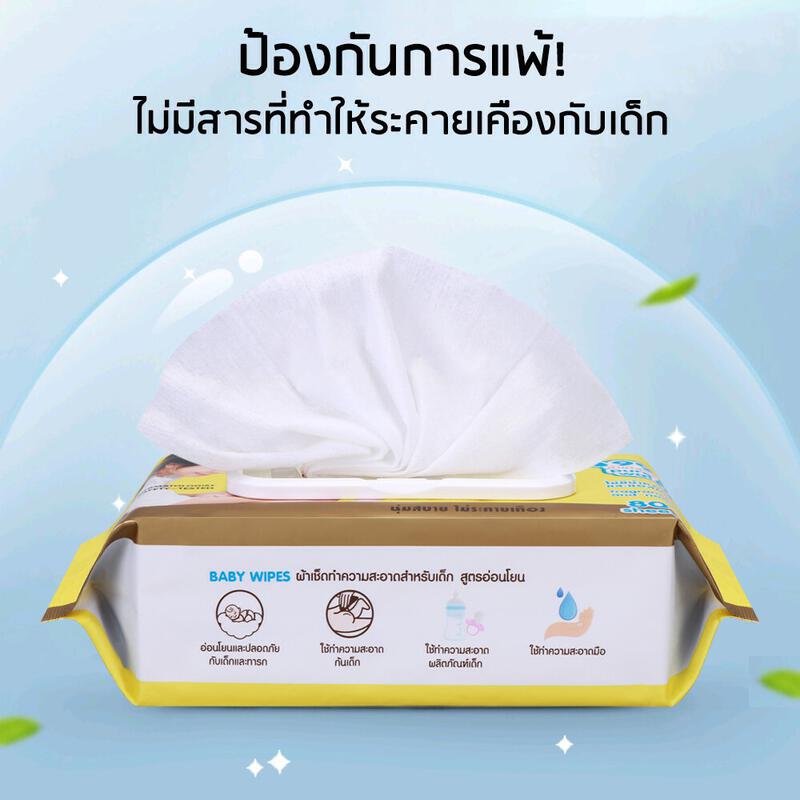 Product image [ยกลัง12] DODOLOVE  ทิชชู่เปียก Baby Wipes ผ้าเช็ดทำความสะอาดสำหรับเด็ก ออร์แกนิค ห่อใหญ่ 80 แผ่น 2