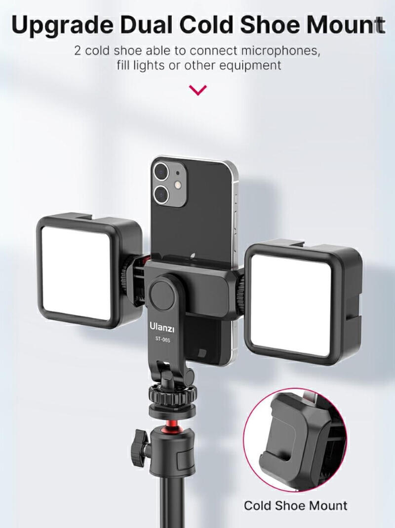 Product image Ulanzi ST06S Multi-Function Smartphone Holder หัวจับมือถือ ต่อขาตั้ง มี Cold Shoe ต่อไฟเซลฟี่ ไลฟ์สด 4
