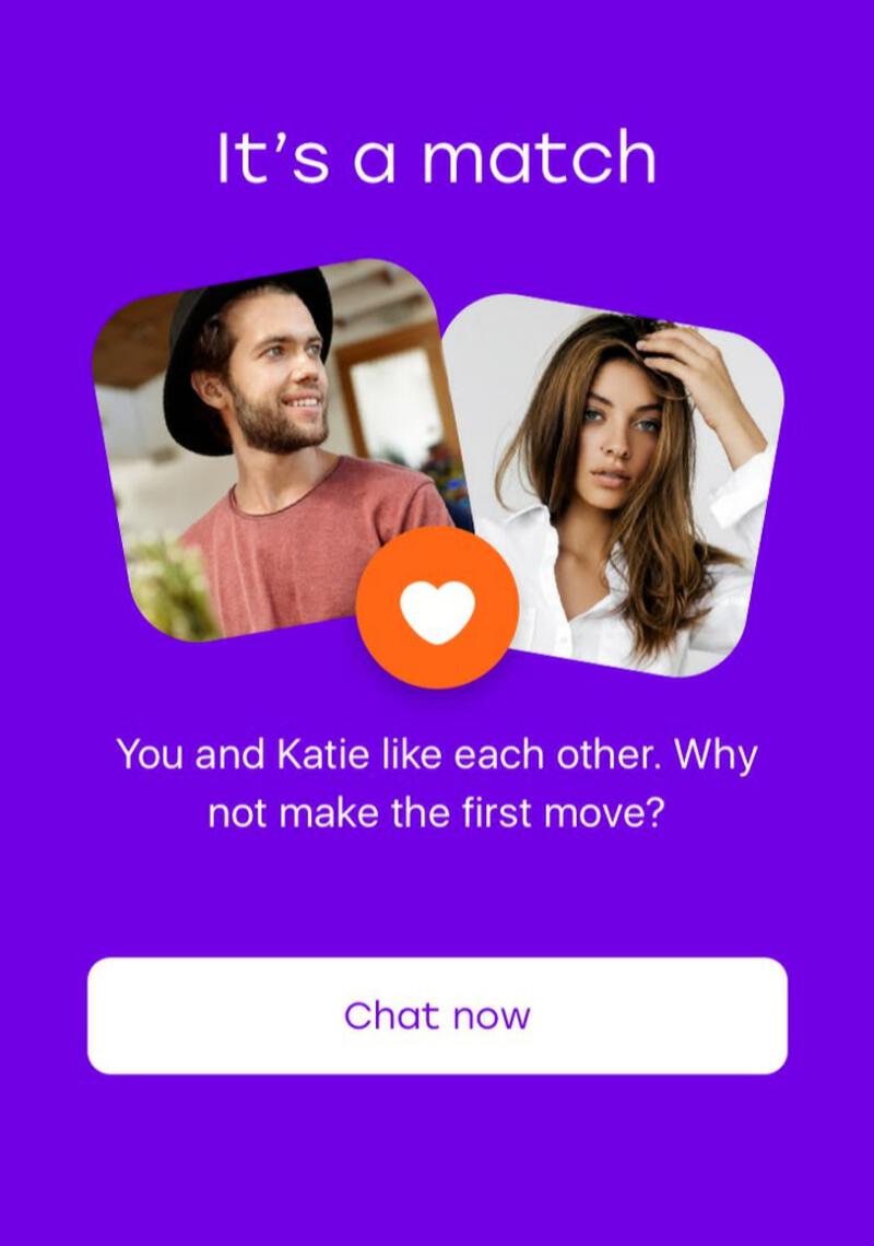 This may contain: the dating app for two people