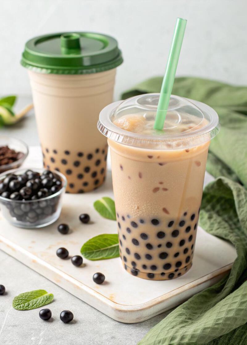 รูปนี้มี: boba milk