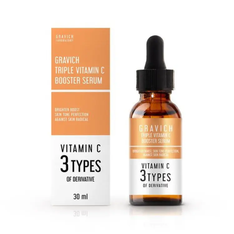 Gravich Triple Vitamin C Booster Serum: เซรั่มวิตามินซี 3 พลัง ฟื้นฟูผิวกระจ่างใส ตรงจุดลึกถึงผิวชั้นใน