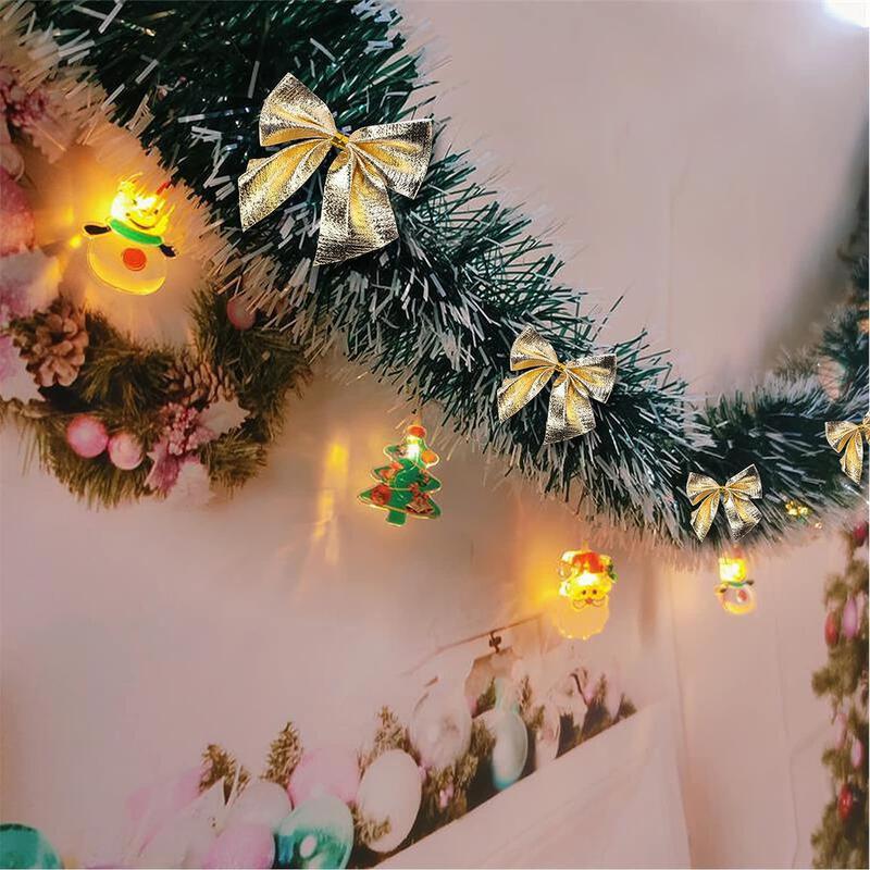 Product image พวงมาลัยต้นคริสต์มาส ประดับโบว์ ริบบิ้นประดิษฐ์ สีเขียว ยาว 2 เมตร สําหรับแขวนตกแต่งบันได ตกแต่งต้นคริสต์มาส บ้าน ปาร์ตี้ 2