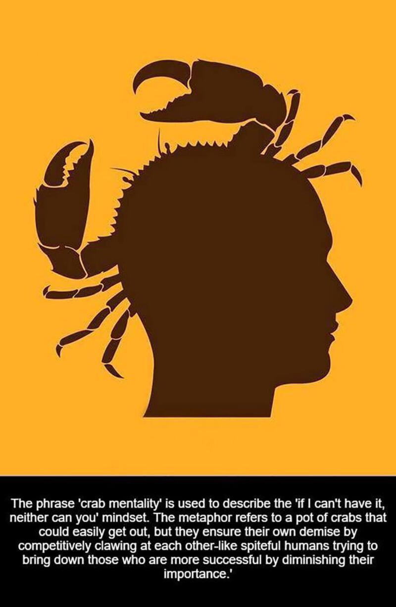 This may contain: the silhouette of a man with crab claws on his head, and an image of a lobster