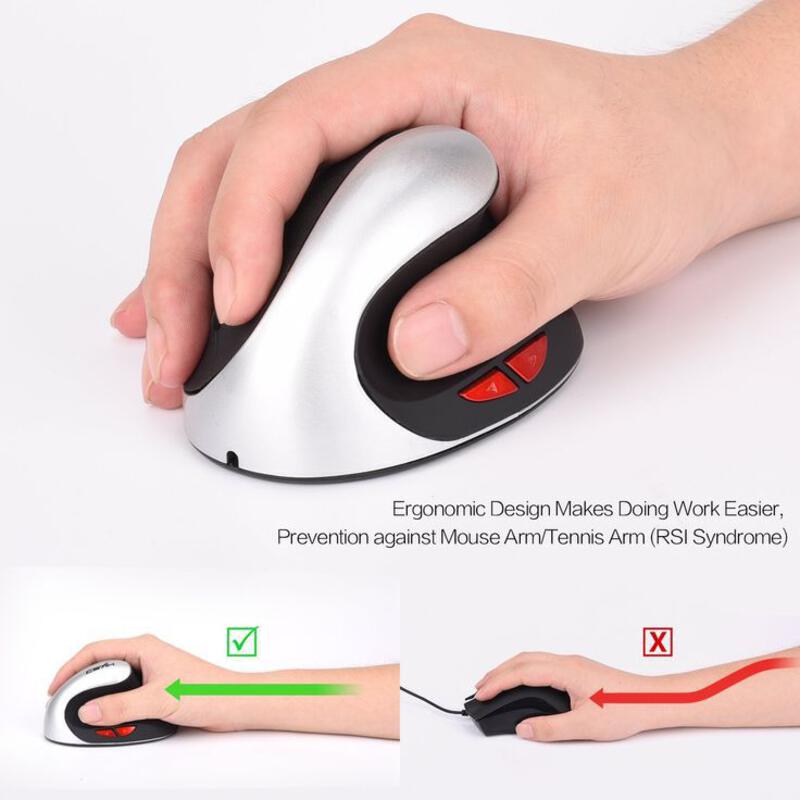 This may contain: a hand holding a computer mouse on top of a white table next to another hand