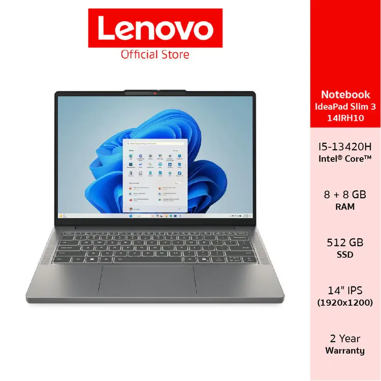 Lenovo IdeaPad Slim 3 โน้ตบุ๊ก i5 Gen 13 บางเบา แรงจริง พกพาสบาย ใช้ทำงานได้รอบด้าน