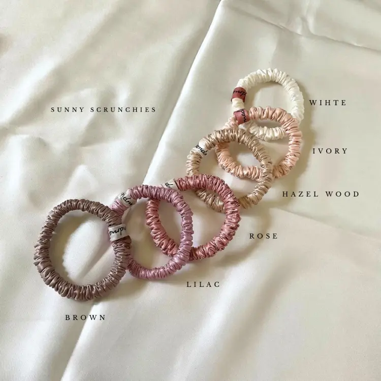 Sunny Scrunchies (Skinny) Collection Premium Satin, A1
