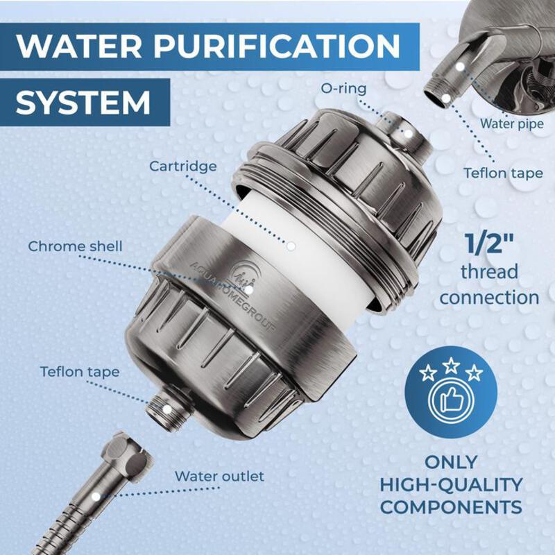 This may contain: the water purification system is shown with instructions on how to use it and how to use it