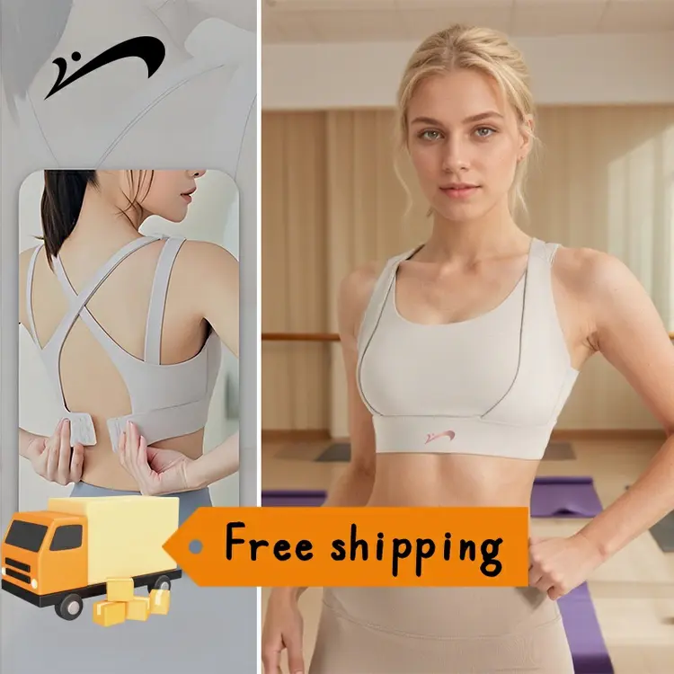 GRN YOUNG: Yoga bras เสื้อบราโยคะ สปอร์ตบราออกกำลังกาย สายเดี่ยวไขว้หลัง, A1