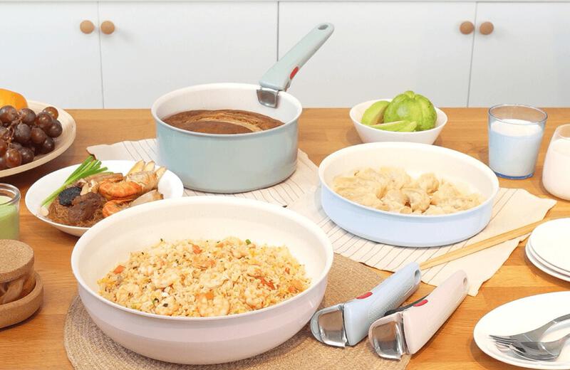 [สินค้าใหม่] Tefal ชุดเครื่องครัวถอดด้ามได้ Ingenio รุ่น Serenity  ชุดกระทะถอดด้ามได้ กระทะมินิมอล