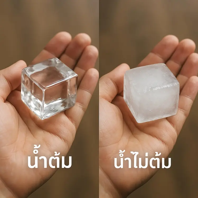 ทำไมน้ำต้มน้ำแข็งถึงใส แต่น้ำเปล่าทั่วไปถึงขุ่น?