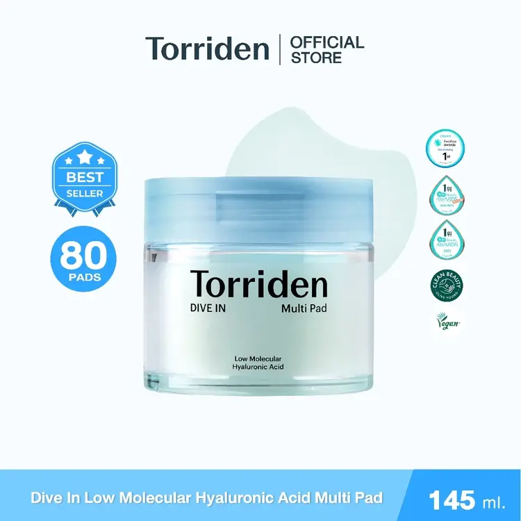 Torriden Dive In Hyaluronic Acid Multi Pad — โทนเนอร์แพดโมเลกุลเล็กเทรนด์ฮิตที่ช่วยให้ผิวชุ่มน้ำแบบงามละมุน