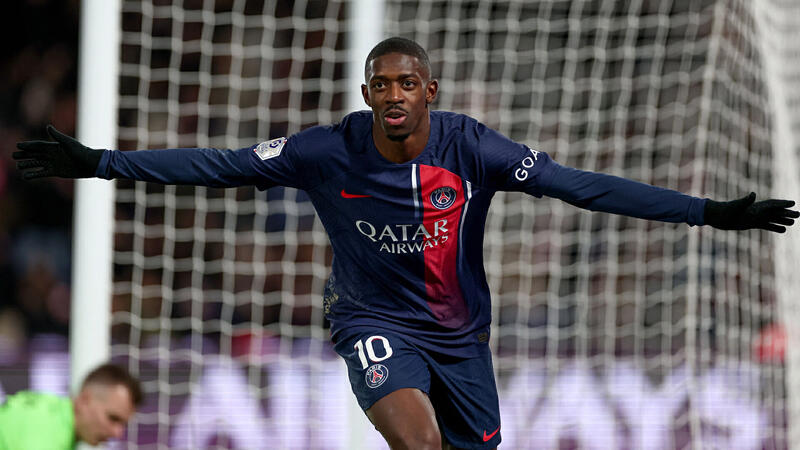 Dembélé Reacts to Scoring His First PSG Goal in the Win vs. Monaco
