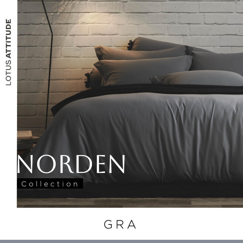 Product image LOTUS ATTITUDE ชุดผ้าปู + ผ้านวม เทคโนโลยีผ้าถนอมผิว ทอ 990 เส้น รุ่น Norden ส่งฟรี 