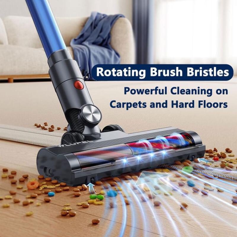 This contains: Cordless Vacuum Cleaner 33Kpa 400W Lightweight Stick Vacuum with IQ Display Vacuum Cleaner for Home Hardwood Floor Carpet Pet Hair Rechargeable
