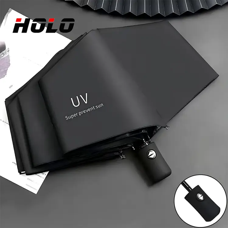 ร่มพับอัตโนมัติ UV เสริมโครง (8 กระดูก), A1