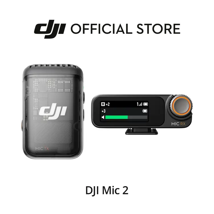 DJI: Mic 2 - Wireless Microphone, Transmitter(Black)ไมค์ไร้สาย