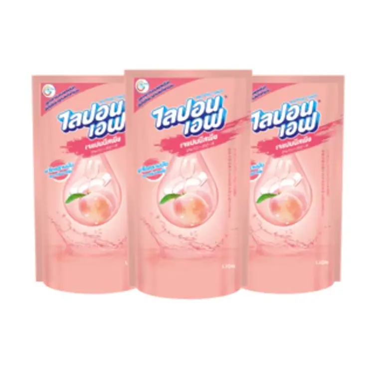 น้ำยาล้างจานไลปอนเอฟ กลิ่นพีช กลิ่นใหม่ หอมสดชื่น