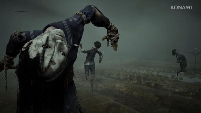 This may contain: two people are walking in the dark with their faces covered by cloths, and one person is holding an animal