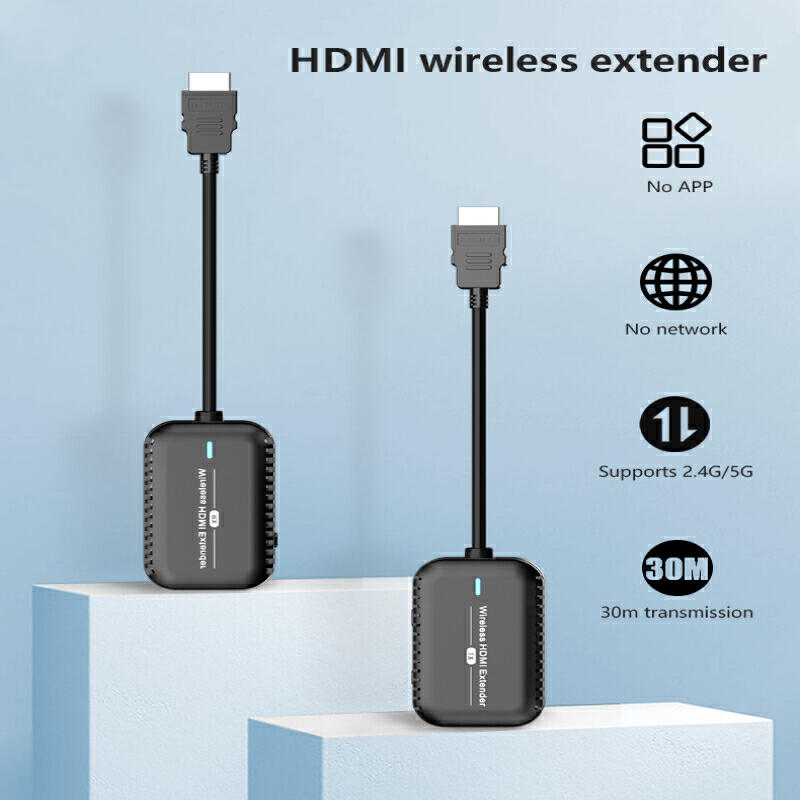 เครื่องส่งสัญญาณ และตัวรับสัญญาณ HDMI ไร้สาย ออกแบบมาสําหรับแล็ปท็อป PC  Plug Play Wireless HDMI Dongle Adapte to HDTV Projector
