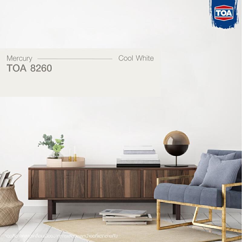 Product image TOA สีน้ำทาบ้าน ภายใน และภายนอก ชนิดด้าน ทีโอเอ โฟร์ซีซั่นส์ ขนาด 1/4 หรือประมาณ 1 ลิตร 4 Seasons 8260 Mercury